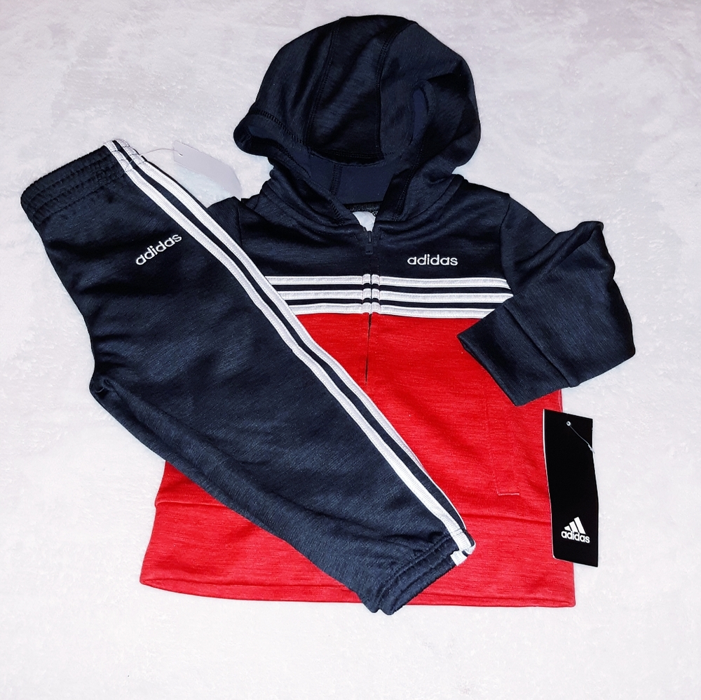 Adidas Boys Infant 2pc Hooded Warmer Set